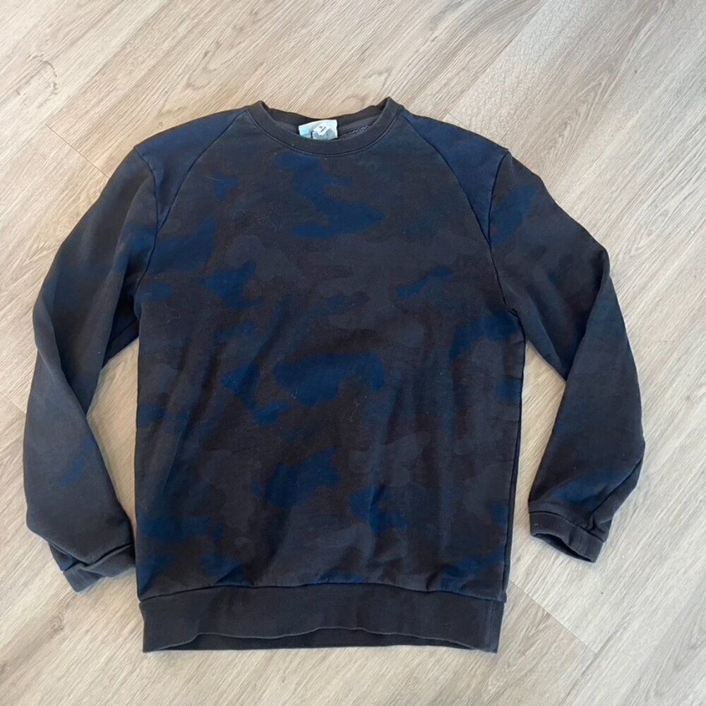 ** 3:1 PHILLIP LIM Target Camo Print Sweatshirt Blue Brown Small